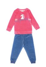 ⁦RP2606-2 طقم بيجاما مخملية للفتيات قطعتين "UNICORN"⁩ - الصورة ⁦4⁩