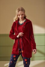 F- 4212 طقم بيجاما ثلاث قطع مخمل