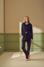 ⁦F- 4212 طقم بيجاما ثلاث قطع مخمل⁩ - الصورة ⁦5⁩