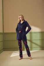 ⁦F- 4212 طقم بيجاما ثلاث قطع مخمل⁩ - الصورة ⁦8⁩