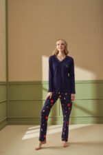 ⁦F- 4212 طقم بيجاما ثلاث قطع مخمل⁩ - الصورة ⁦6⁩