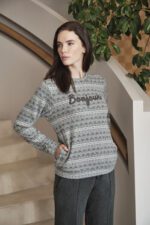 ⁦I -7682 طقم بيجاما شتوي قطعتين لون رمادي⁩ - الصورة ⁦2⁩