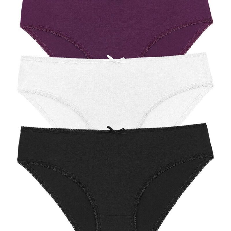 3 P Colourfull Slip ST0052601 كلوت ملون 3 قطع مريح