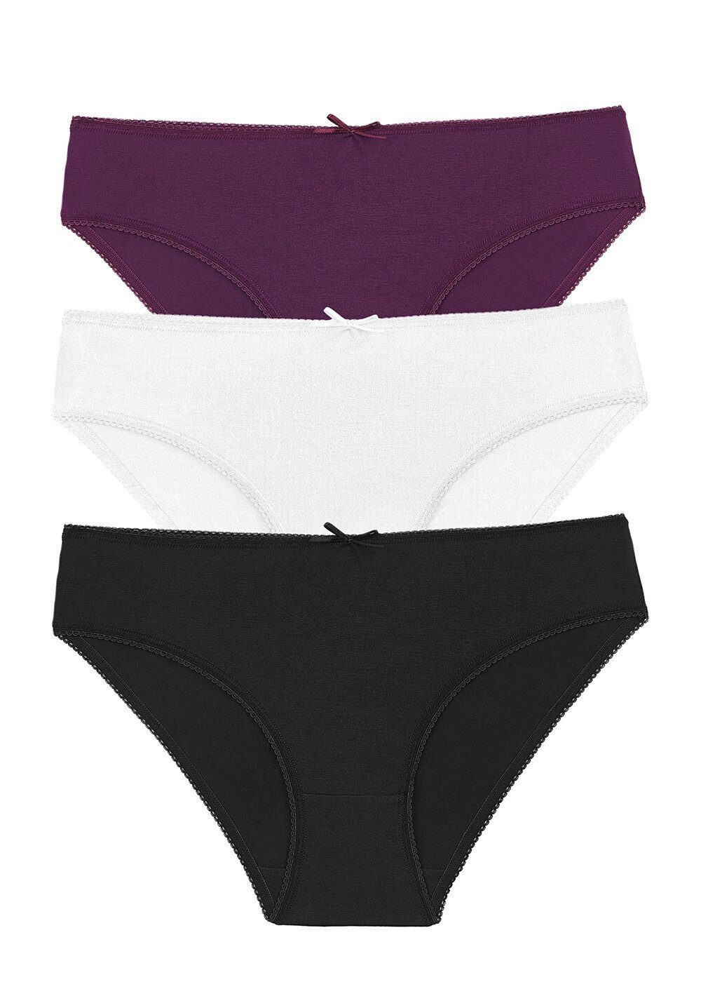 3 P Colourfull Slip ST0052601 كلوت ملون 3 قطع مريح
