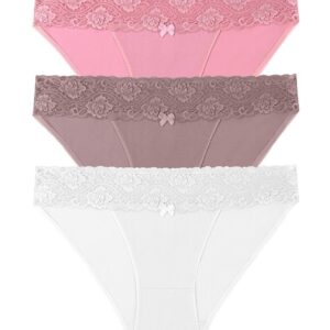 3 P Cotton Lace Slip ST0047601 -كلوت لاس 3 قطع