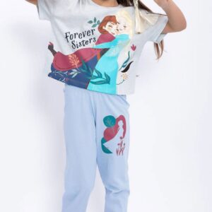 D4652 - DISNEY FROZEN طقم بيجاما قطعتين قطن للفتيات فروزن