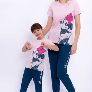 D4643 طقم بيجاما قطعتين ديزني ميني ماوس من مجموعة الام وابنتها