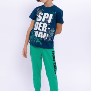 D4664 طقم بيجاما قطعتين قطن للاطفال سبايدر مان