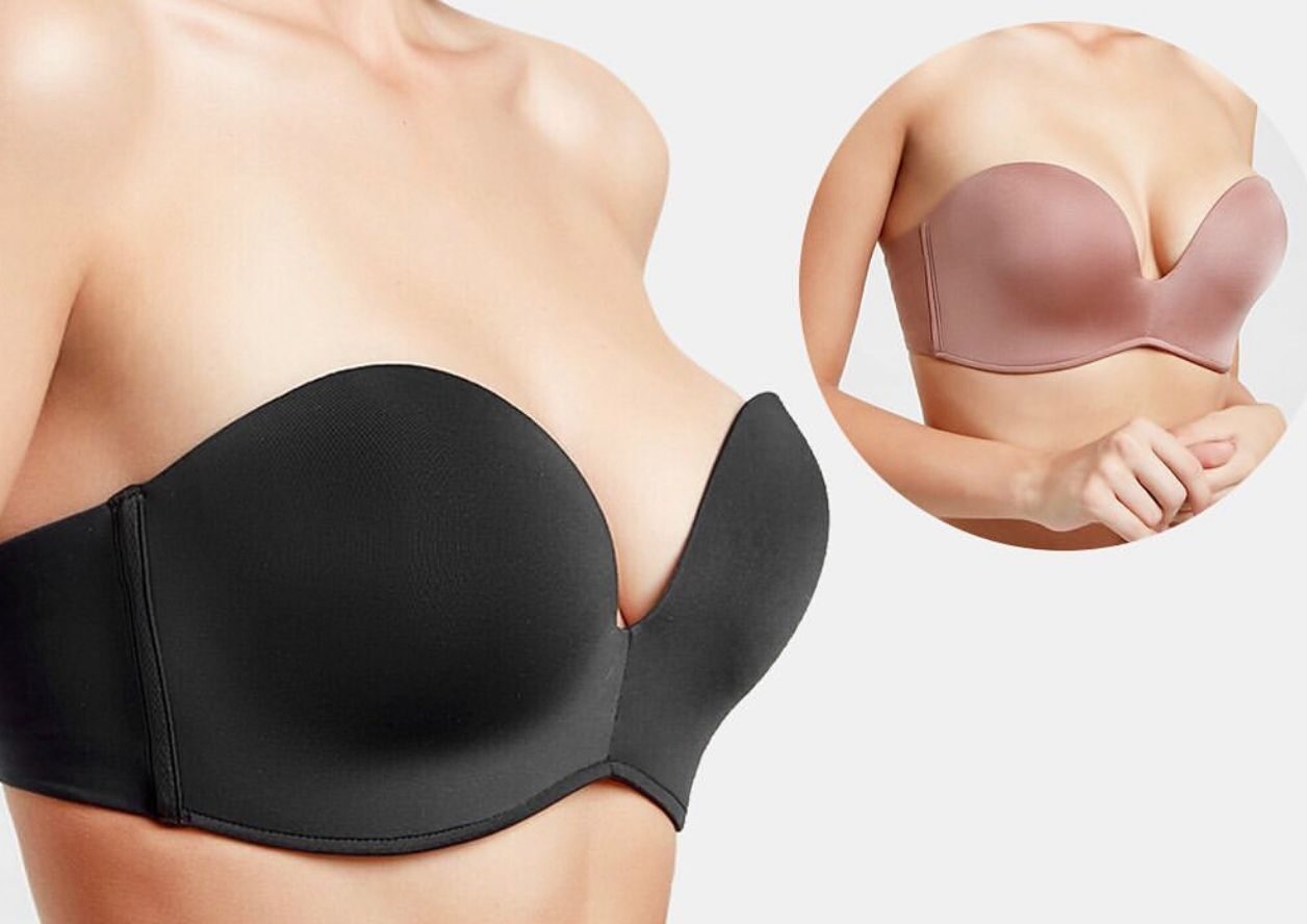 SW8425- Hand Up Strapless Bra حمالة صدر بدون شيالة مدعومة بالسيليكون غير قابلة للانزلاق