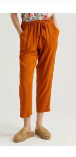 S22P506-PANTOLON  بنطلون بقصة مريحة لون اورانج