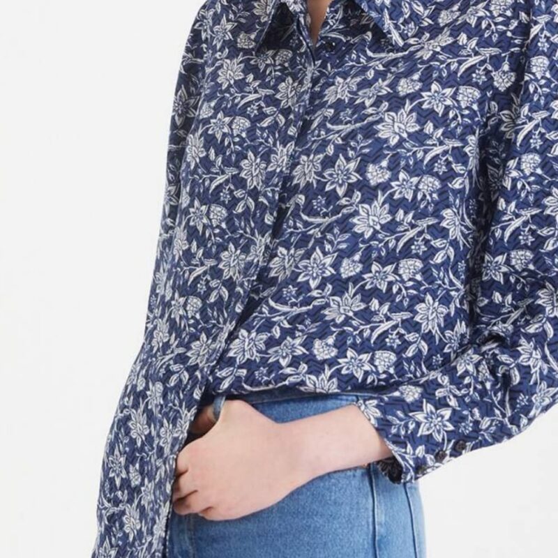 S21G468- قميص فلورال قصير بأكمام