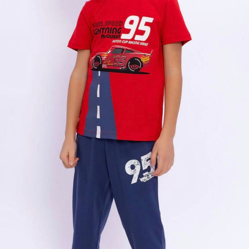 D4683 RED طقم بيجاما قطن للاطفال LIGHTINING MACQUEEN