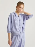 ⁦S22E011 طقم عملي تريننج جاكيت سحاب مع طاقية وبنطال عريض⁩ - الصورة ⁦12⁩