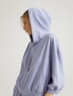 ⁦S22E011 طقم عملي تريننج جاكيت سحاب مع طاقية وبنطال عريض⁩ - الصورة ⁦11⁩