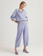 ⁦S22E011 طقم عملي تريننج جاكيت سحاب مع طاقية وبنطال عريض⁩ - الصورة ⁦8⁩