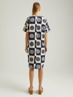 S22D323- فستان كتان منقوش مقاس كبير - الصورة 5