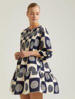 S22D321 فستان كتان منقوش - الصورة 7