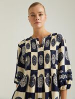 S22D321 فستان كتان منقوش - الصورة 6