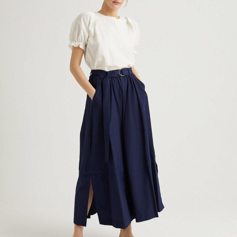 S22S202-تنورة طويلة بحزام