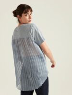 ⁦S22T187-T-SHIRTتي شيرت ظهر شفاف⁩ - الصورة ⁦14⁩