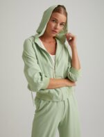 ⁦S22E011 طقم عملي تريننج جاكيت سحاب مع طاقية وبنطال عريض⁩ - الصورة ⁦4⁩