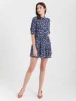 ⁦S21D466-فستان قميص قصير بنقشة زهور⁩ - الصورة ⁦4⁩