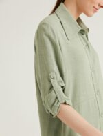 ⁦S21D398-PASTEL GREEN قميص طويل⁩ - الصورة ⁦4⁩