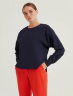 W22B313-BLUZ-NAVY قميص قصير بأكمام - الصورة 3
