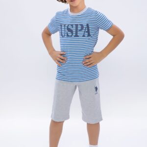 US1093-US Polo طقم بيجاما شورت  للاطفال قطن ماركة