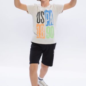 US1094-US Polo طقم بيجاما شورت  للاطفال قطن ماركة