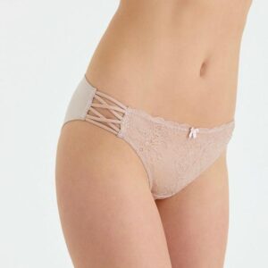 ST3900601 Just Married Slip Panties - PINK  كلوت داخلي سترينج دانتيل لون زهري