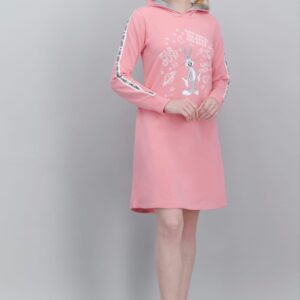 L1017-S-V1 قميص نوم لوني تونز لون رمادي مبطن قطن مبطن فيليز