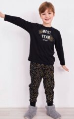 AR2303 من كولكشن العائلة الاب مع ابنه بيجاما قطن قطعتين Happy New Year - الصورة 10