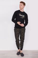 AR2303 من كولكشن العائلة الاب مع ابنه بيجاما قطن قطعتين Happy New Year - الصورة 8