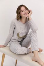 AR1473-S طقم بيجاما قطعتين مرسوم عليها "BETTER TOGTHER" قطن - الصورة 6