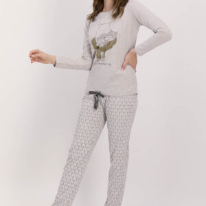 AR1473-S طقم بيجاما قطعتين مرسوم عليها "BETTER TOGTHER" قطن