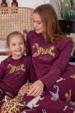 AR2169 من كولكشن الام وابنتها بيجاما قطن قطعتين