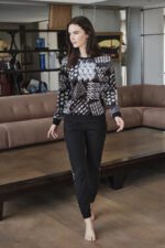 ⁦I -7585طقم تريننج قطعتي مخمل⁩ - الصورة ⁦3⁩