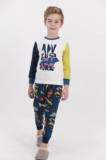 ⁦RP2500 طقم بيجاما قطعتين للاطفال قطن خريفي⁩ - الصورة ⁦2⁩