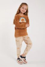 AR2175 طقم بيجاما قطعتين بلوز فرو من كولكشن الام وابنتها - الصورة 9