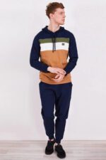 ⁦AR2378-S تريننج دافئ ومبطن للرجال لون بيج مخططة باللون الكريمي والاخضر⁩ - الصورة ⁦2⁩