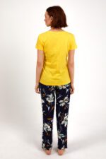 AR1878-S طقم بيجاما قطعتين بلوز لون اصفر مع بنطال مُورد - الصورة 6