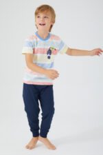 RP3097 من كولكشن العائلة الام مع  اولادها طقم بيجاما قطن قطعتين نصف كم بالوان صيفية - الصورة 16