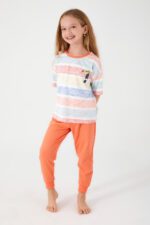 RP3097 من كولكشن العائلة الام مع  اولادها طقم بيجاما قطن قطعتين نصف كم بالوان صيفية - الصورة 10