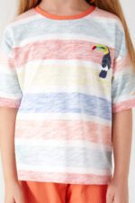 RP3097 من كولكشن العائلة الام مع  اولادها طقم بيجاما قطن قطعتين نصف كم بالوان صيفية - الصورة 12