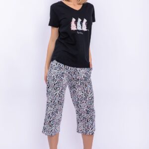 PC8250 طقم بيجاما للنساء قطعتين قطن برمودا