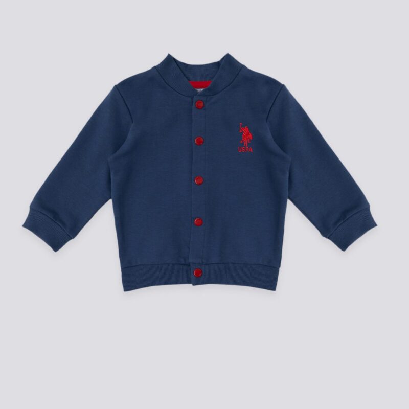 USB1167 US POLO BABY جاكيت بأزرار للاطفال البيبي قطن   لون كحلي