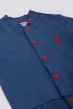 USB1167 US POLO BABY جاكيت بأزرار للاطفال البيبي قطن   لون كحلي - الصورة 4