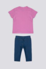 ⁦USB1291 US POLO BABY  طقم للفتيات قطعتين قطن بلوز لون وردي مع بنطال لون ازرق⁩ - الصورة ⁦6⁩