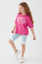 ⁦RP3054 طقم للفتيات قطعتين قطن بتصميم مميز ومريح HAPPY MOOD⁩ - الصورة ⁦2⁩